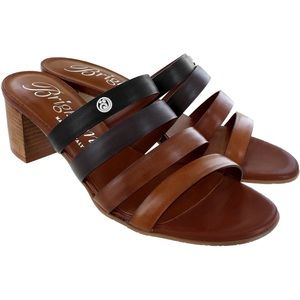 Brighton Barbados Tasia Sandals Heels in Black-Caramel